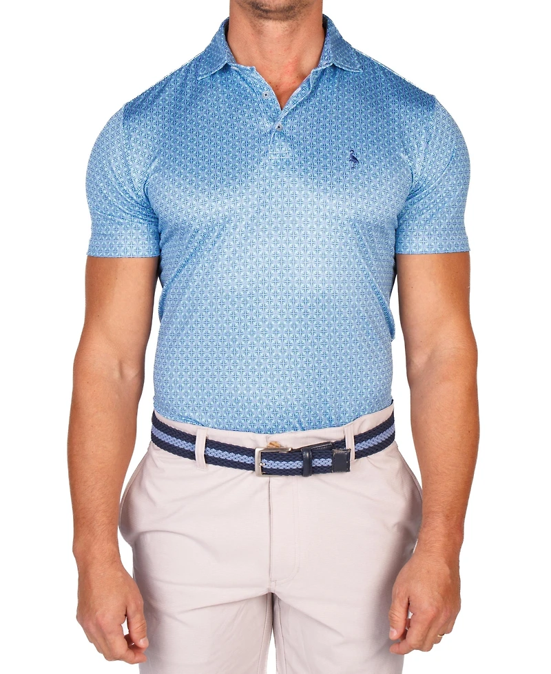 TailorByrd Men's Abstract Geo Performance Polo
