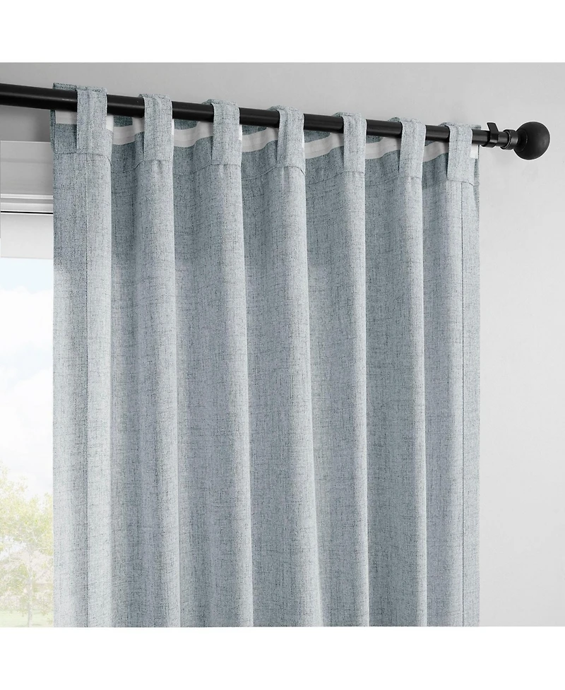 Half Price Drapes FarmTown Faux Linen Sheer Curtain Pair (2 Panels