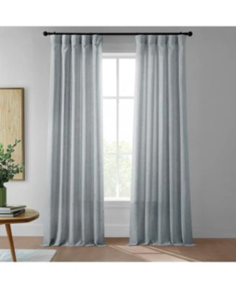 Half Price Drapes Farmtown Faux Linen Sheer Curtain Pair 2 Panels