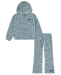 Nike Girls 2T-6X 2-Piece Animal Print Hoodie and Flared Pants Set