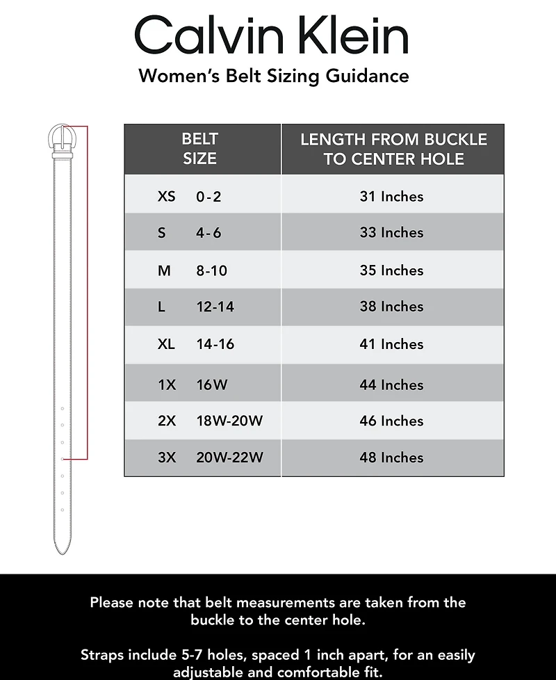 Calvin Klein Women's Two-in-One Reversible Oversized Statement Buckle Belt