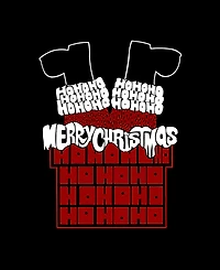 La Pop Art Women's Chimney Santa Word Short Sleeve T-Shirt