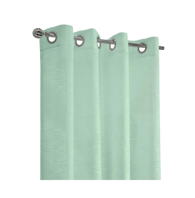 Habitat Boucle Sheer Premium Stylish and Functional Grommet Curtain Panel 52" x 63" Surf Spray