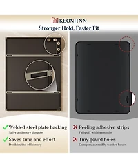 Keonjinn Inch Brushed Black Bathroom Vanity Mirror Metal Framed Over Sink Wall Mirror Horizontal/Vertical