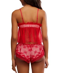 Free People Women's Nightcall Boudoir Top and Shorts, 2-Piece Set