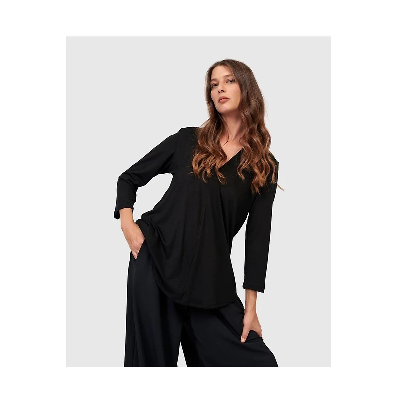 Alembika Women's Tekbika V-neck Tunic Top