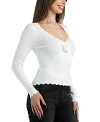 Bcx Junior's Sweetheart Pull-On Sweater