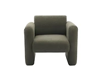 Modern Lambskin Chair Padded Reading Armchair with Pillow