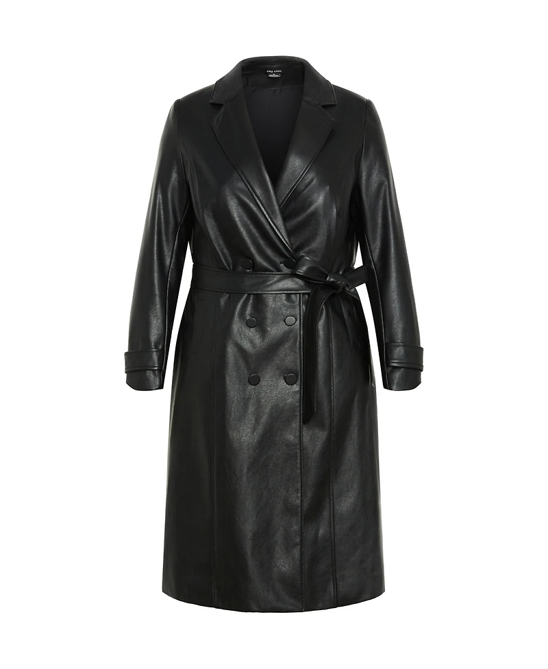 City Chic Plus Phylis Trench Coat