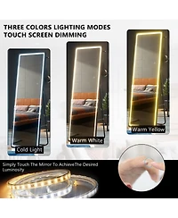 Vlsrka Led Full-Length Mirror with Stand, Suitable for Outfit Checks.