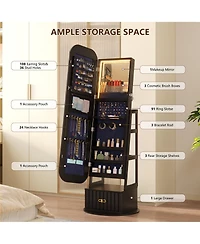 Vlsrka Full-length mirror with wooden frame for floor standing or wall mounting