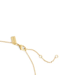 Coach Faux Stone Signature C Braided Rondelle Pendant Necklace