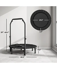 Soozier 40" Foldable Mini Trampoline, Rebounder Trampoline,