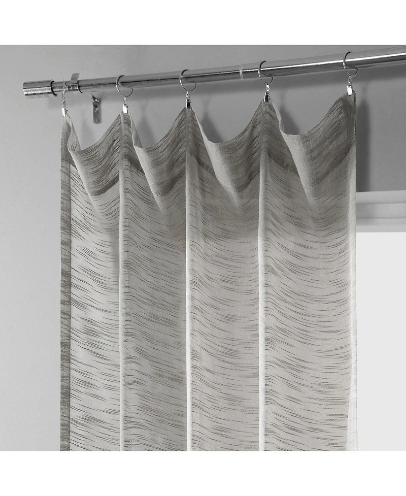Half Price Drapes Faux Linen Sheer Curtain Pair (2 Panels