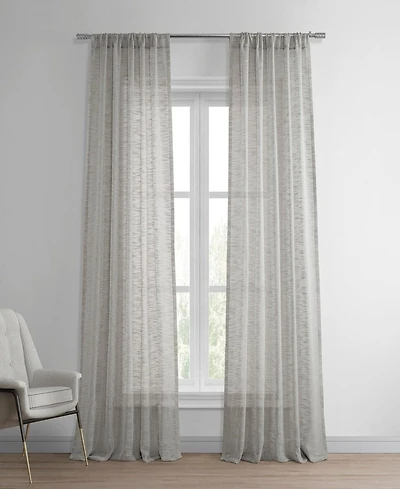 Half Price Drapes Faux Linen Sheer Curtain Pair (2 Panels)