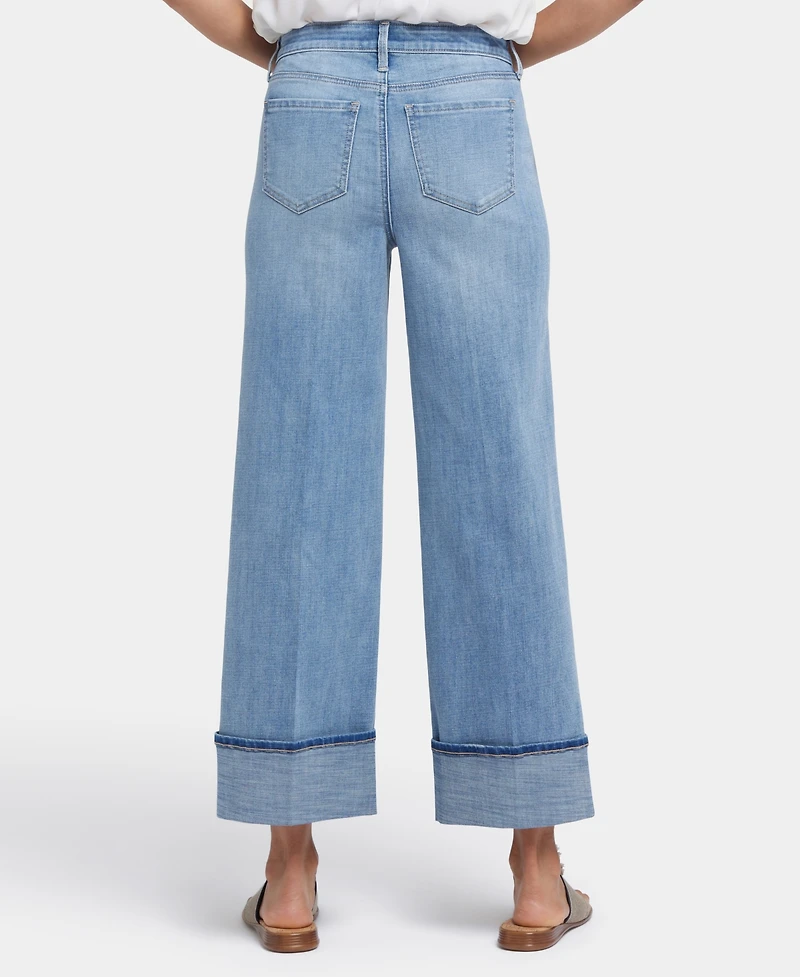 Nydj Women's Teresa Wide Leg Cuff Jeans