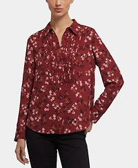 Nydj Women's Point Collared Tuxedo Top