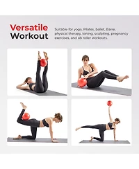 Sunny Health & Fitness Premium 9" Mini Exercise Ball, Extra Thick Anti-Burst Pvc for Core, Yoga, Pilates, Barre, Physical Therapy, Balance, Flexibilit