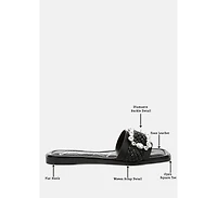 London Rag Womens Hazbin Diamante Flat