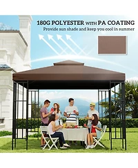 Outsunny Gazebo Replacement Canopy for 01 -0153, 10' x 10