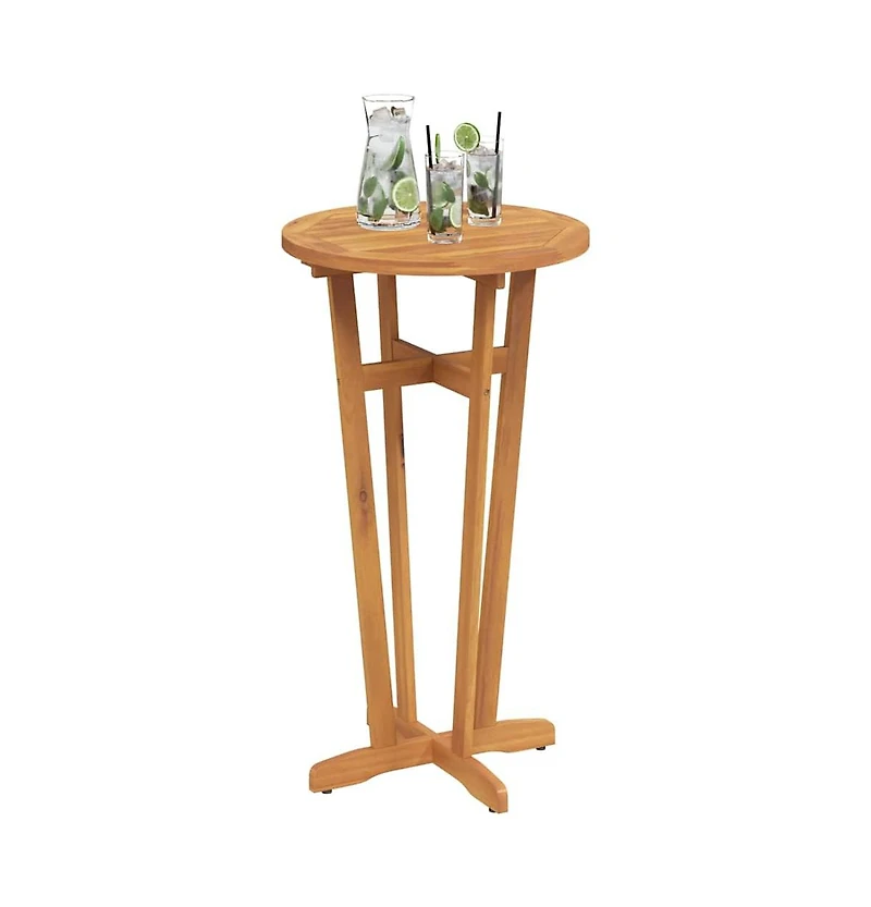 vidaXL Patio Bar Table 23.6"x41.3" Solid Wood Acacia