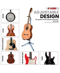 5 Core Guitar Stand Floor Foldingholder Soporte Para Guitarra for Acoustic Electric Bass Gsh Hd D-blu