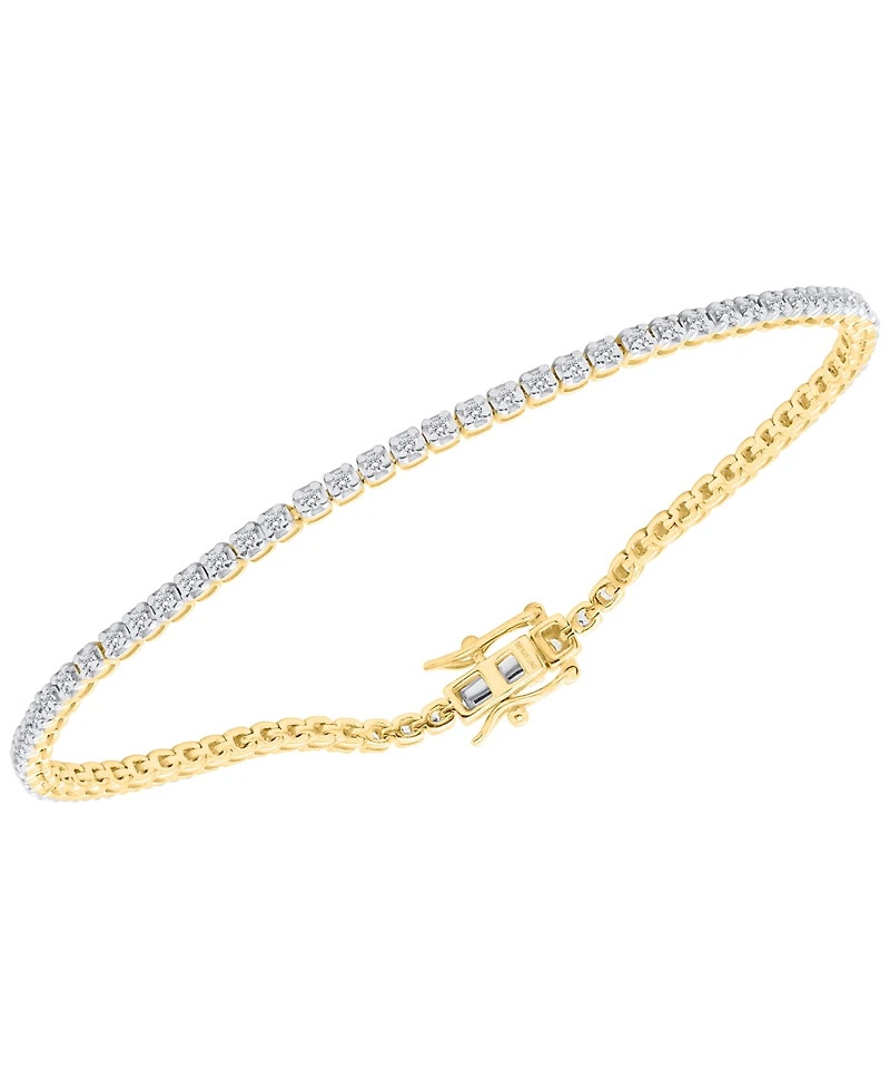Forever Grown Diamonds Lab-Grown Diamond Bracelet (1 ct. t.w.) Sterling Silver (also 14k Gold Plated Silver)
