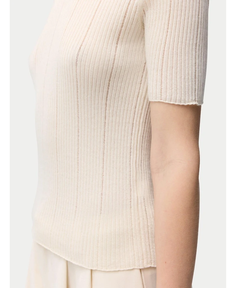 Gobi Cashmere Women's Ajour-Knit Silk Top