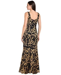 R & M Richards Women's Sleeveless Square Neck Dress