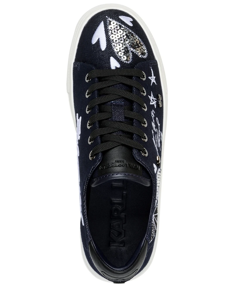Karl Lagerfeld Paris Women's Ikonic Round Toe Sneakers