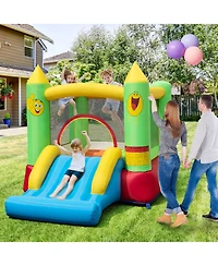 Skonyon Inflatable Bounce House Kids Blow-up Bouncer with Slide with 480W Blower