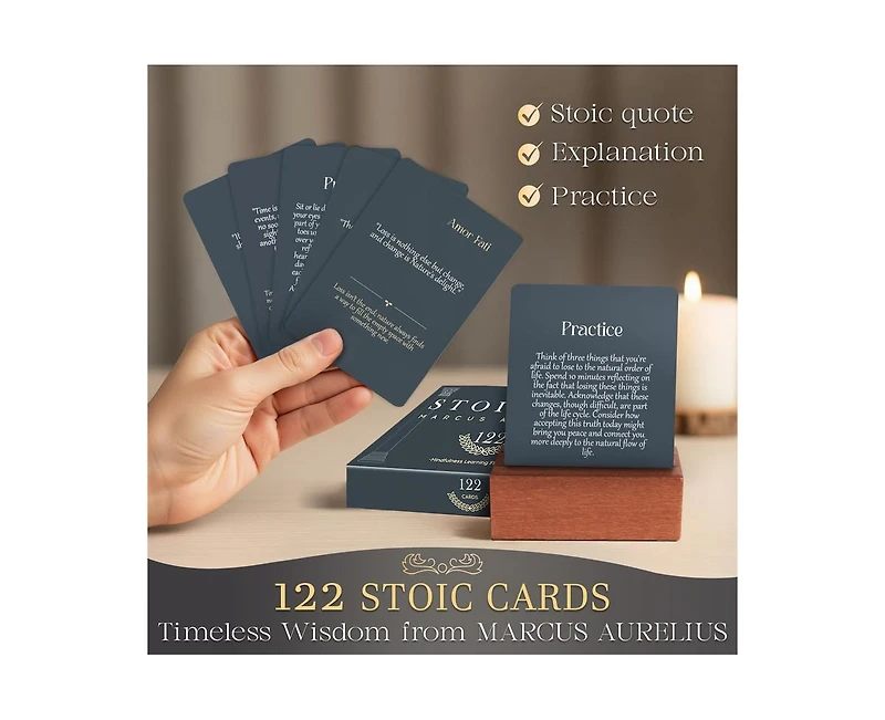Quokka Stoicism Cards Marcus Aurelius - 122 Daily Quotes & Exercises