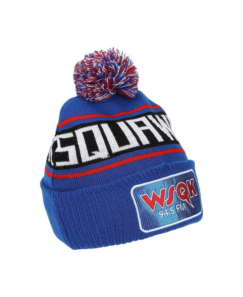 Stranger Things Men's Wsqk Squawk Blue Cuff Beanie