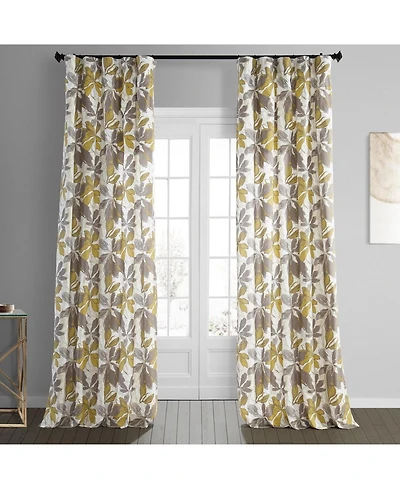 Half Price Drapes Sunny Day Floral Printed Cotton Room Darkening Curtain
