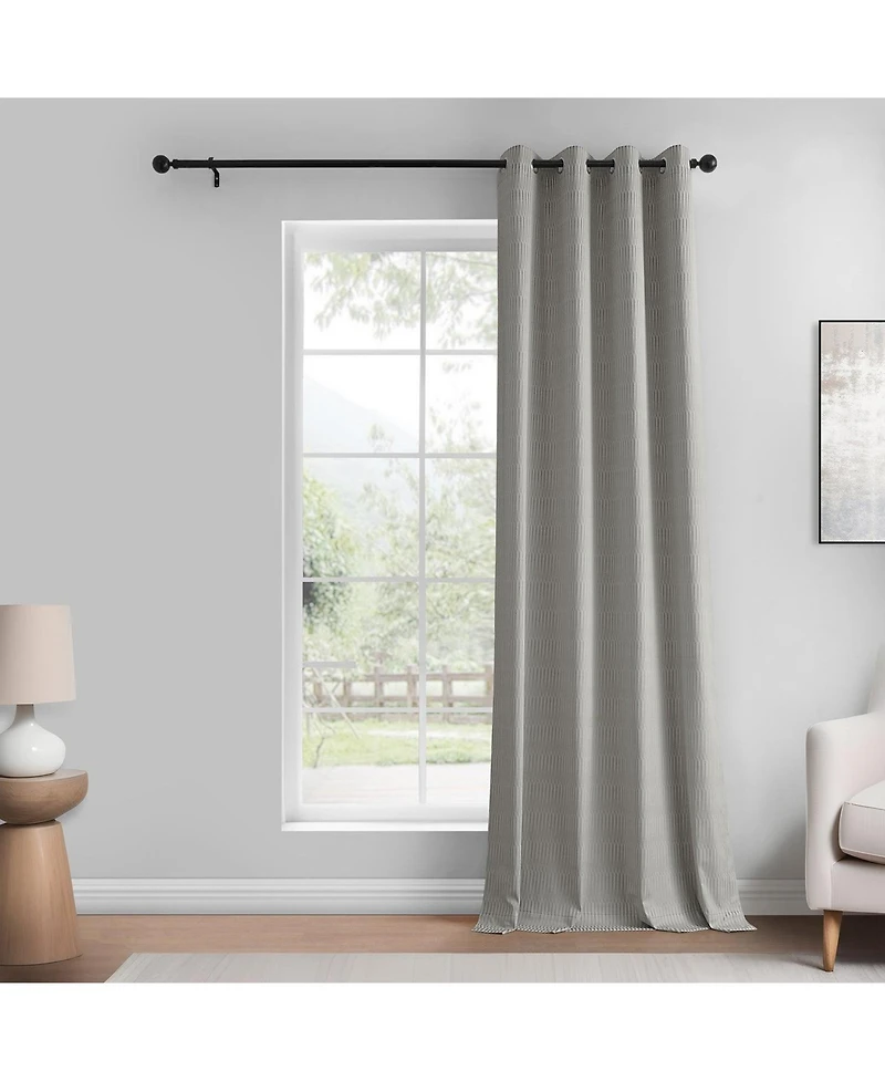 Half Price Drapes Abstract Grommet Lounge Embossed Velvet Room Darkening Curtain