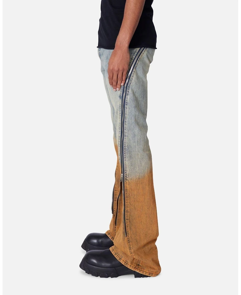 Loiter Men's D519 Zipper Flare Denim Jeans