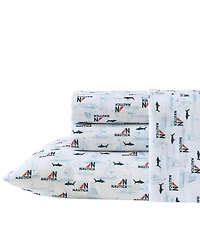 Nautica Caspian Whales Microfiber 4-Pc. Sheet Set