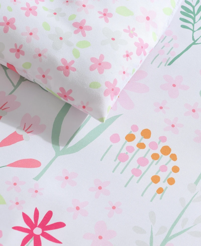 Laura Ashley Sunshine Flowers Microfiber 4-Pc. Comforter Set, Full/Queen