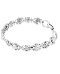 American West Jewelry Sterling Silver Concha Link Bracelet