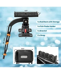 Sugift 360° Rotatable Fishing Boat Accessory Set of 2 with Mount Bracket