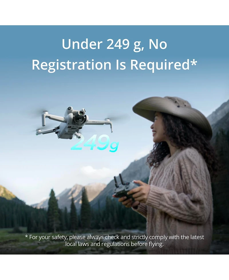 Dji Mini 4 Pro Drone Fly More Combo, Bundle with 128GB Memory Card, Led Light, 20" Landing Pad Pro