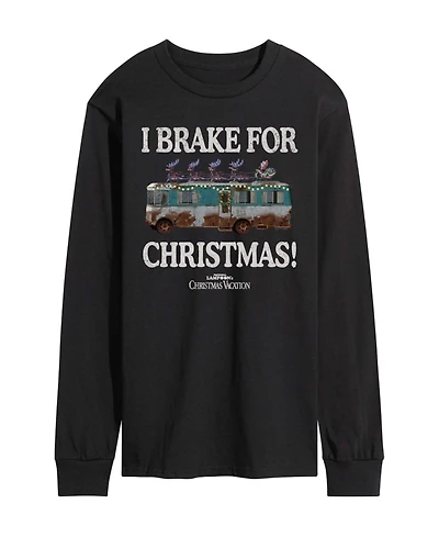 Airwaves Men's I Brake For Christmas Long-Sleeve Graphic T-Shirt
