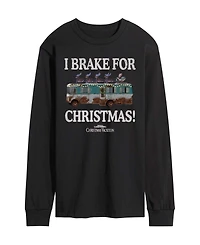 Airwaves Men's I Brake For Christmas Long-Sleeve Graphic T-Shirt