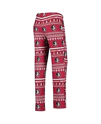 Concepts Sport Women's 2-Piece Garnet Florida State Seminoles Holiday Long Sleeve Top and Pants Sleep Set