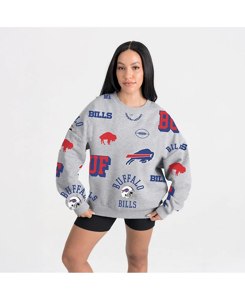 Gameday Couture Women's Heather Gray Buffalo Bills Always On Repeat Fleece Sweatshirt