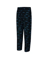 Concepts Sport Men's Black Carolina Panthers Mosaic All Over Print Pants