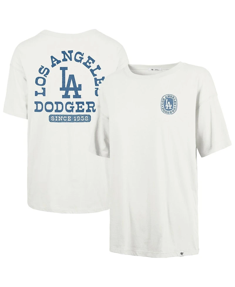 '47 Brand Women's Natural Los Angeles Dodgers Back Canyon Sadie T-Shirt