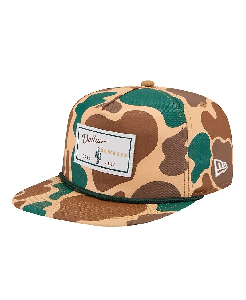 New Era Men's Camo Dallas Cowboys Duck Rope 19TWENTY Adjustable Hat