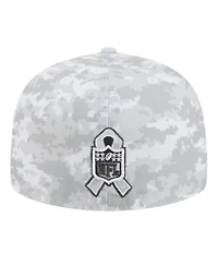 New Era Men's White York Giants 2025 Salute to Service Fan Pack 59FIFTY Fitted Hat