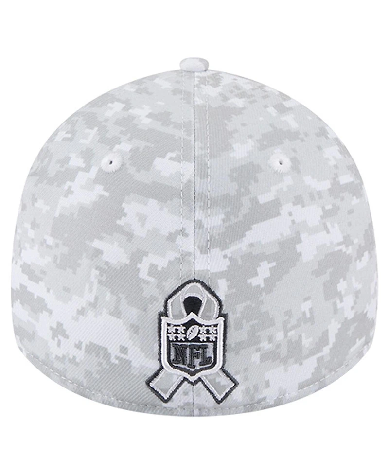 New Era Men's White Miami Dolphins 2025 Salute to Service Digital Camo Fan Pack 39THIRTY Flex Hat